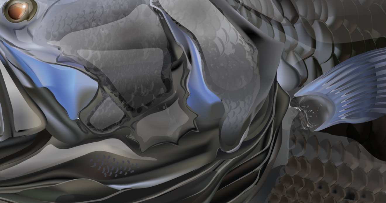 Barramundi Digital Fish sticker detail